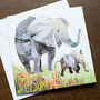 Elephants Greetings Card, thumbnail 2 of 5