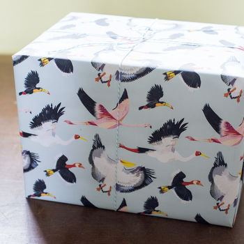 'Fabulous Flock' Luxury, Recycled Wrapping Paper Pack, 2 of 5