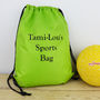 Personalised P.E. Sports Bag Water Resistant, thumbnail 1 of 8