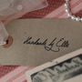 Handmade By Signature Style Personalised Stamp, thumbnail 2 of 3