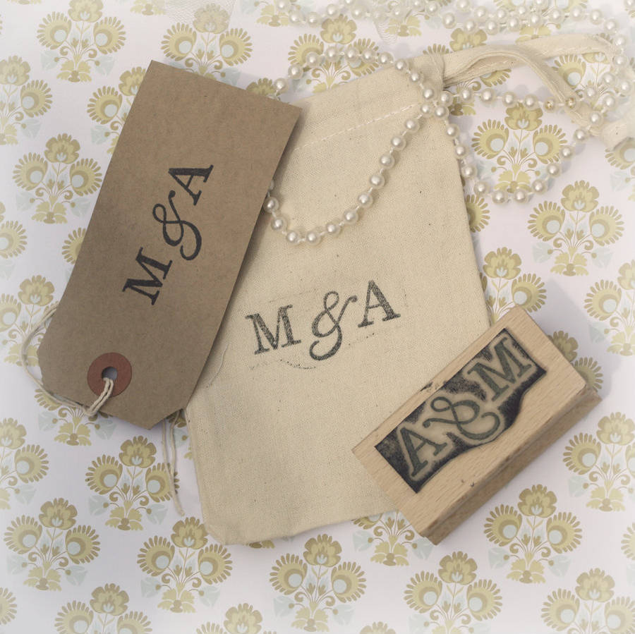 Initials Customised Rubber Stamp By Pretty Rubber Stamps ...