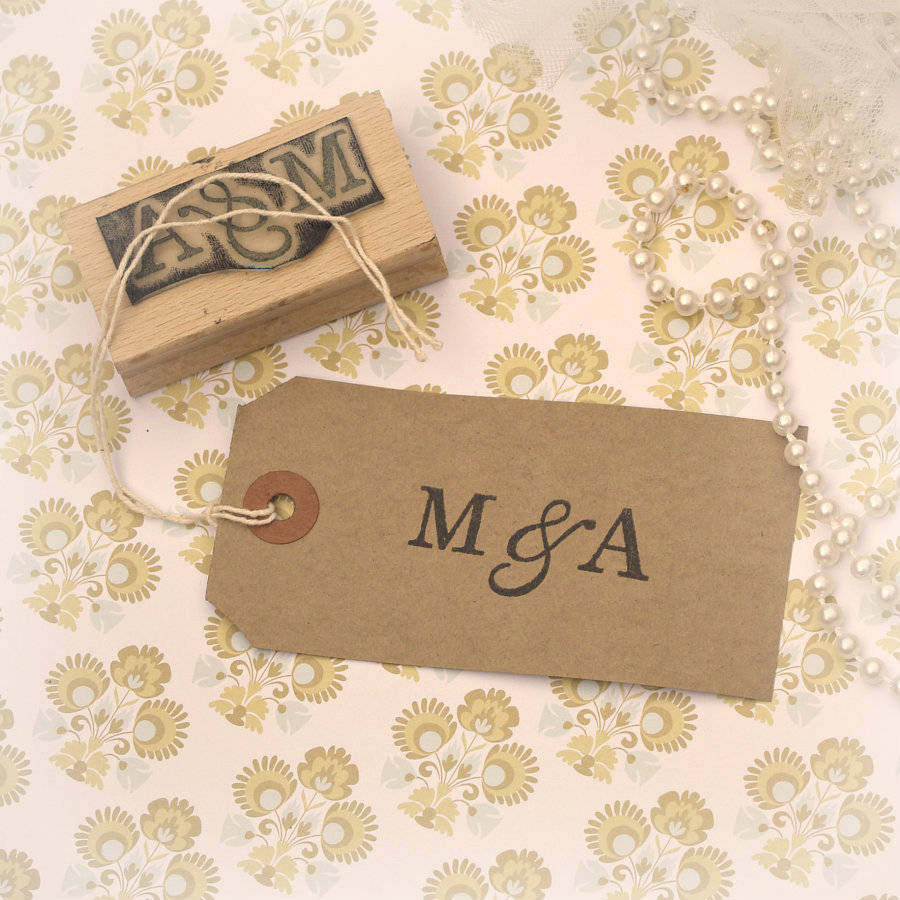 Initials Customised Rubber Stamp By Pretty Rubber Stamps ...