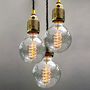 Set Of Three Bulb Pendant Lights, thumbnail 2 of 12