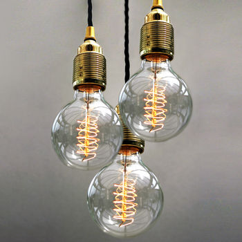 Set Of Three Bulb Pendant Lights, 2 of 12