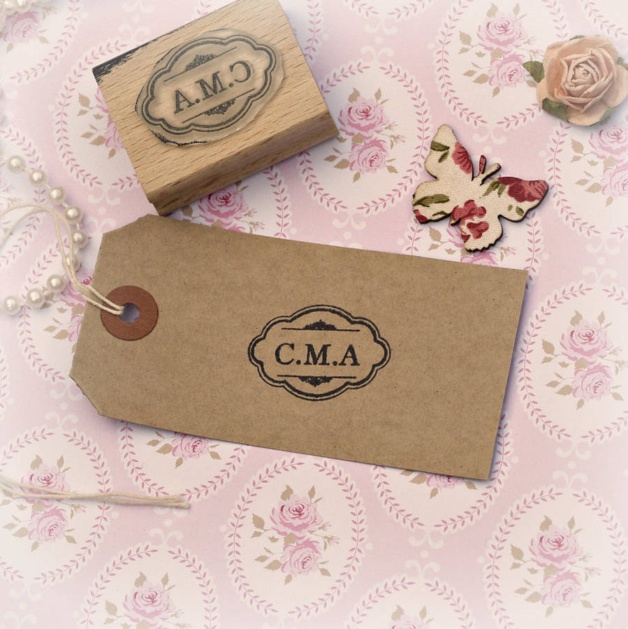 Personalised Initials Rubber Stamp By Pretty Rubber Stamps ...