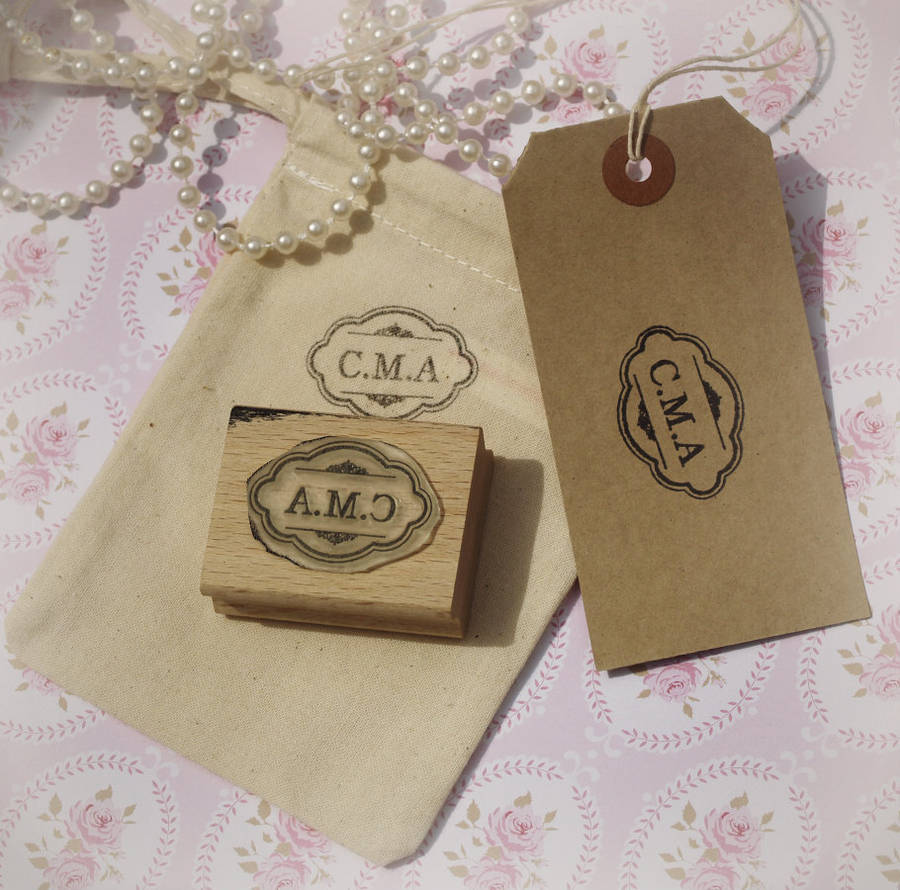 Personalised Initials Rubber Stamp By Pretty Rubber Stamps ...