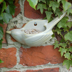 Wall Mounted Ceramic Birdfeeder By Hunter Gatherer