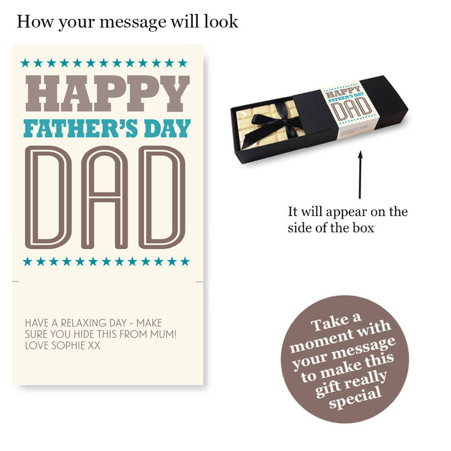 fathers day personalised chocolate