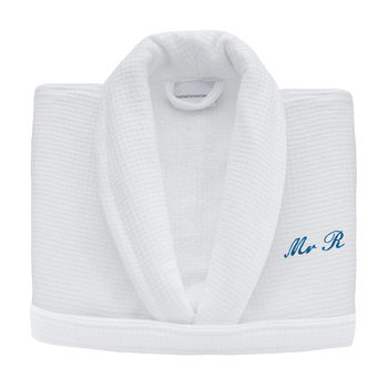 Personalised Embroidered Palermo Lined Waffle Bath Robe, 2 of 5