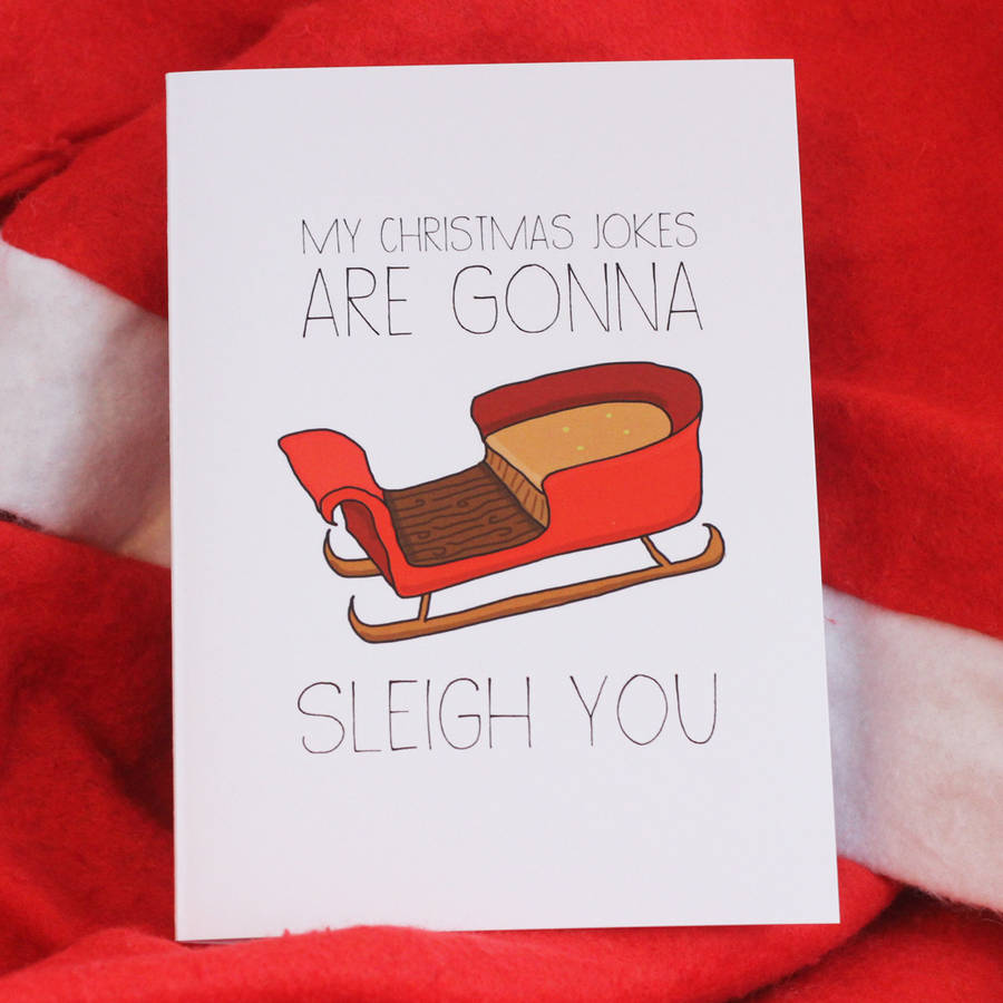 christmas joke christmas card by indieberries | notonthehighstreet.com