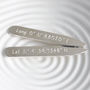 Silver Personalised Coordinates Collar Stiffeners, thumbnail 2 of 5