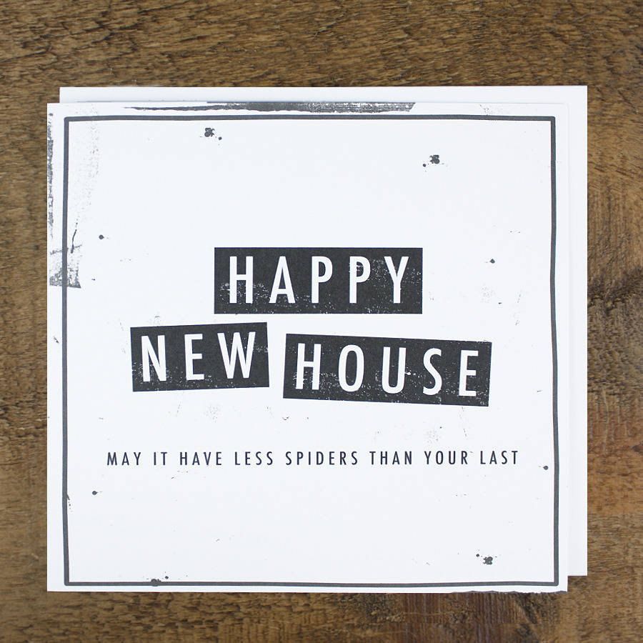 'Spiders' House Warming Card By Zoe Brennan | notonthehighstreet.com