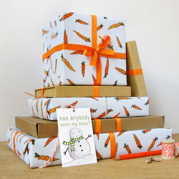 Christmas Carrot Wrapping Paper, 9 of 12