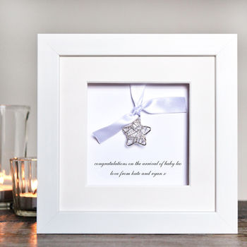 Personalised New Baby Wire Star Box Frame, 2 of 4