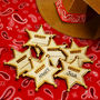 Cowboy Wooden Sheriff Party Name Badge, thumbnail 1 of 4