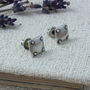 Steampunk Sterling Silver Earrings Studs, thumbnail 1 of 7