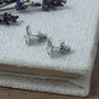 Steampunk Sterling Silver Earrings Studs, thumbnail 2 of 7