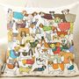 Pack Of Proud Pooches Cushion, thumbnail 1 of 2