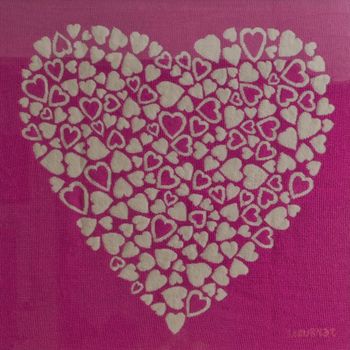 Pink Multi Colour Heart Wallhanging, 2 of 2