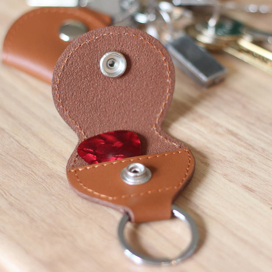 leather guitar pick holder by beecycle | notonthehighstreet.com