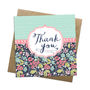 Floral Thank You Card, thumbnail 1 of 2