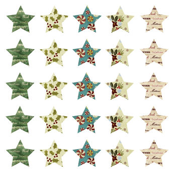 Fabric Christmas Stars Wall Stickers, 2 of 2