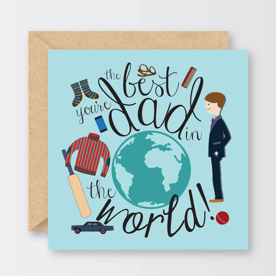 'best Dad In The World' Father's Day Card By Burnish Home | notonthehighstreet.com