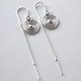 Sterling Silver Spiral Threader Chain Earrings, thumbnail 3 of 5