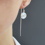 Sterling Silver Spiral Threader Chain Earrings, thumbnail 1 of 5