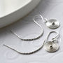 Sterling Silver Spiral Threader Chain Earrings, thumbnail 4 of 5