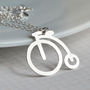 Penny Farthing Necklace In Sterling Silver, thumbnail 1 of 3
