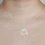 Penny Farthing Necklace In Sterling Silver, thumbnail 3 of 3