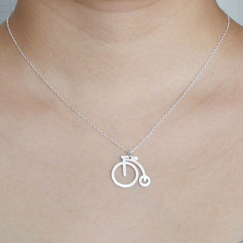 Penny Farthing Necklace In Sterling Silver, 3 of 3