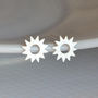 Sunny Earring Studs In Sterling Silver, thumbnail 2 of 3