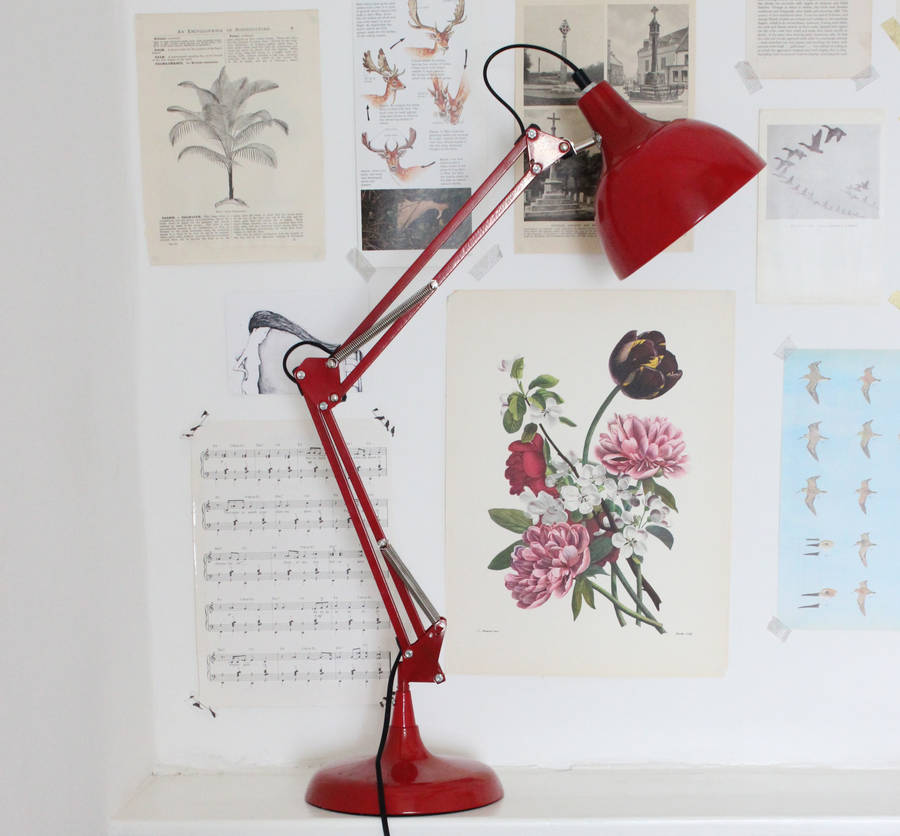 Crimson Angled Table Lamp, 1 of 2