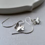 Sterling Silver Butterfly On Threader Chain Earrings, thumbnail 1 of 5