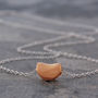 Bean Silver Rose Gold Plated Necklace, thumbnail 1 of 7