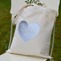 Personalised Silver Heart Tote Bag, thumbnail 2 of 6