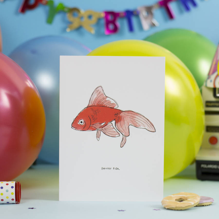Goldfish Birthday Card, 1 of 2