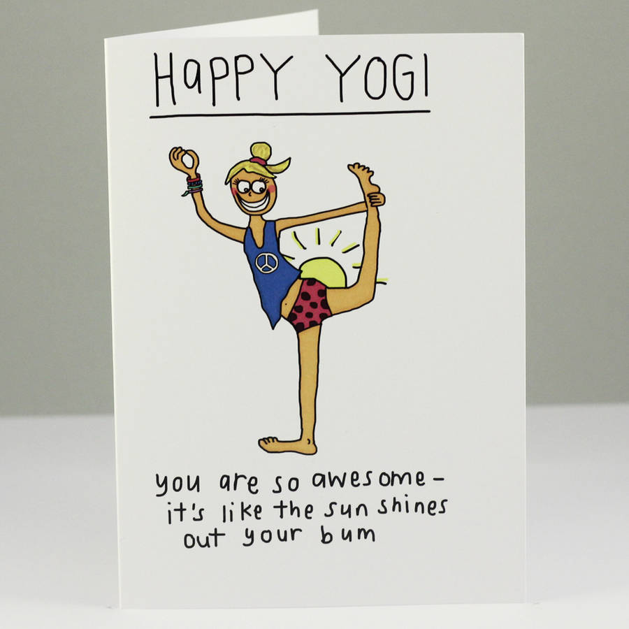 Funny Yoga Card Yoga Pose Card Funny Woman Birthday Yoga - Etsy | Funny yoga  pictures, Happy yoga, Yoga quotes funny