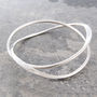 Curve Infinity Solid Silver Bangle, thumbnail 5 of 10