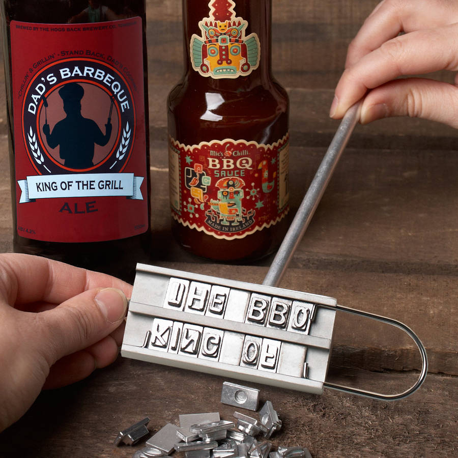 Dad's Bbq Branding Iron Gift Set By Whisk Hampers