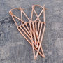 Geometric Rose Gold Plated Silver Drop Earrings, thumbnail 1 of 5