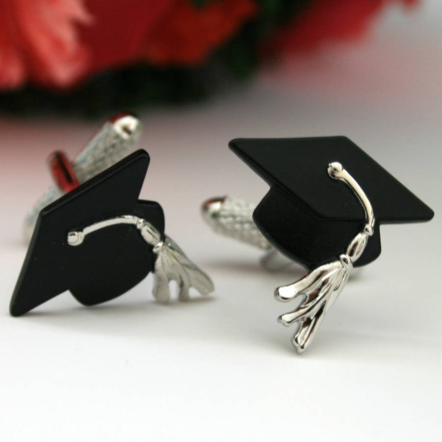graduation cufflinks by a type of design