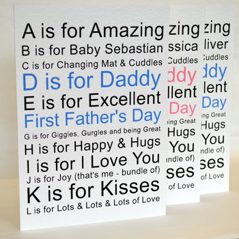 1st Fathers Day Card Personalised, 7 of 10