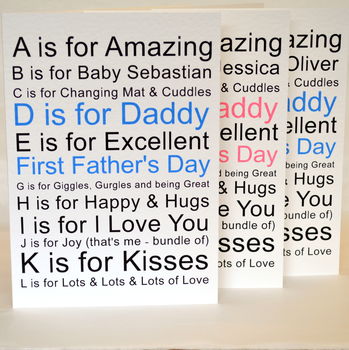 1st Fathers Day Card Personalised, 4 of 10