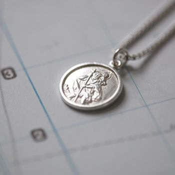 Sterling Silver St Christopher Necklace, 5 of 8
