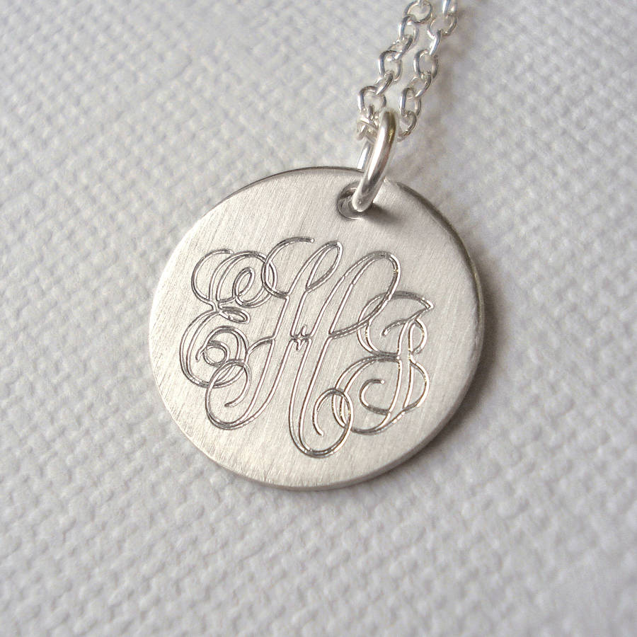 Men's Classic Sterling Silver Monogram 