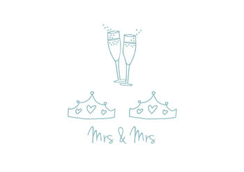 Mrs And Mrs Wedding Card, 2 of 4