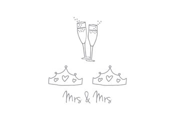 Mrs And Mrs Wedding Card, 3 of 4
